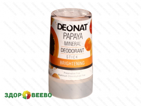 фото Дезодорант-Кристалл "ДеоНат" с экстрактом папайи, стик, 40 гр